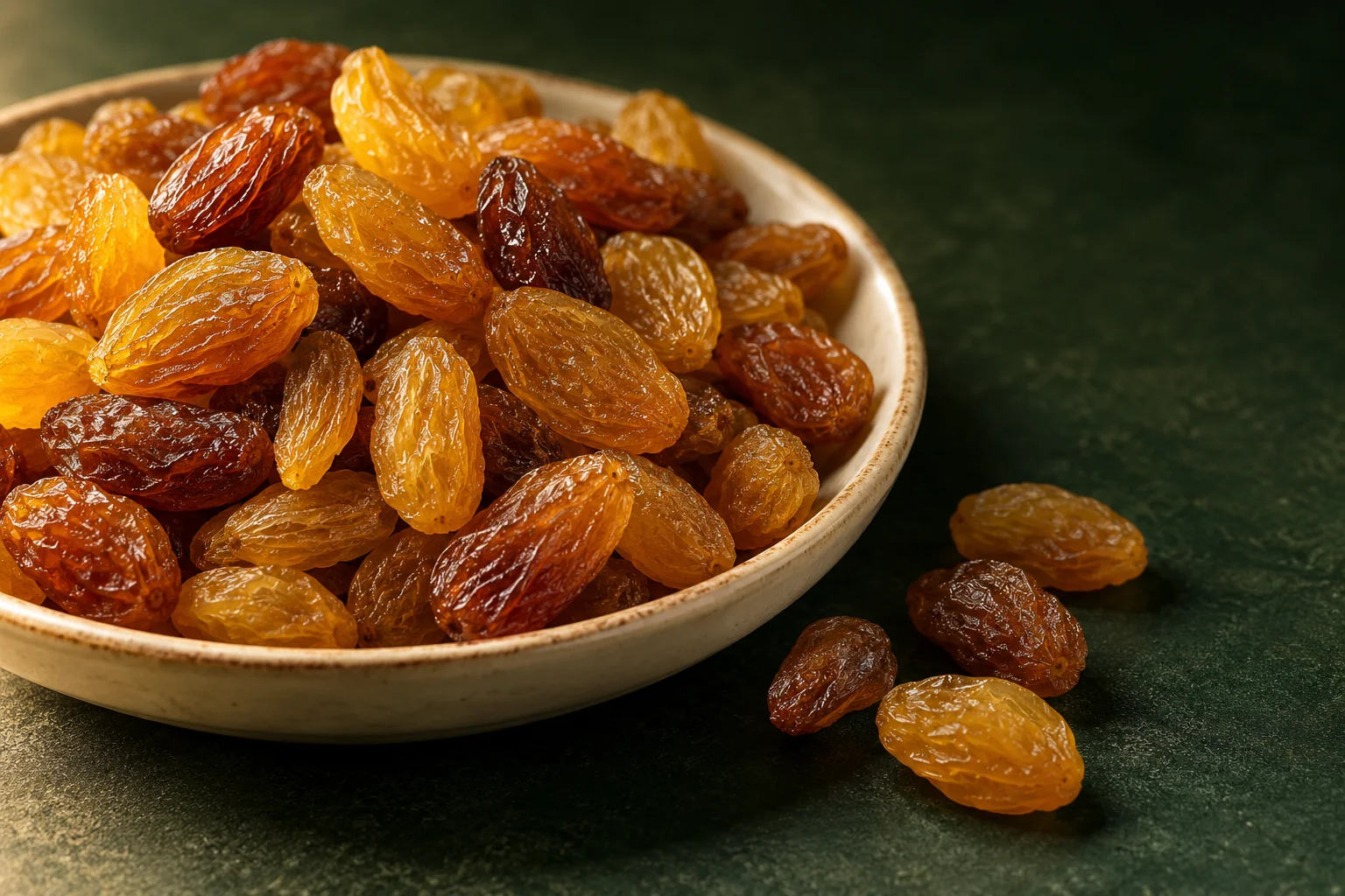 Close-up of raisins
